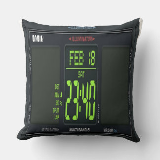 Coussin Digital Watch Face Lumbar Pillow