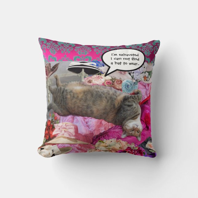 Coussin Dilemme de Princess Tatus Cat (Recto)