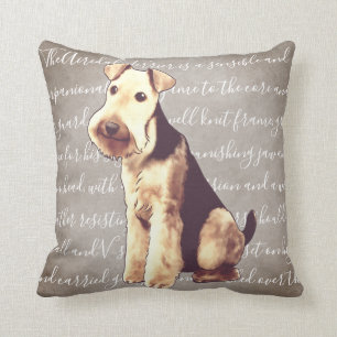 Coussin d'illustration d'Airedale Terrier