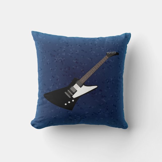 Coussin d'illustration de guitare (Recto)