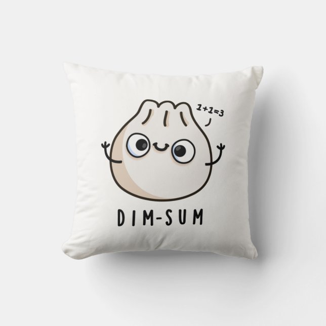 Coussin Dim-sum Funny Dimsum Math Pun (Recto)