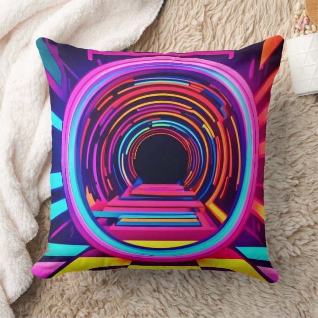 Coussin Dimensions du tunnel Neon (Couverture)