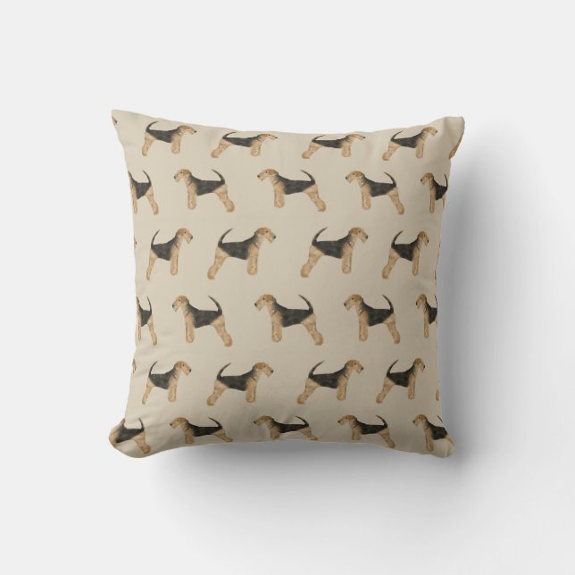 coussin d'impression Airedale Terrier (Recto)