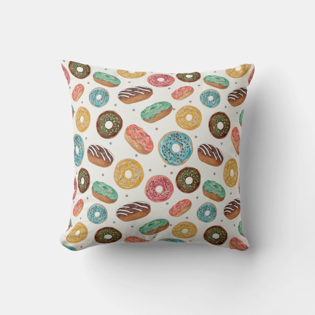 Coussin d'impression de donut amusant (Recto)