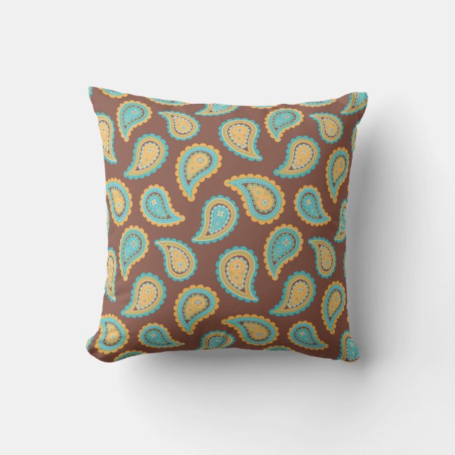 Coussin d'impression de Paisley de brise d'été de (Recto)