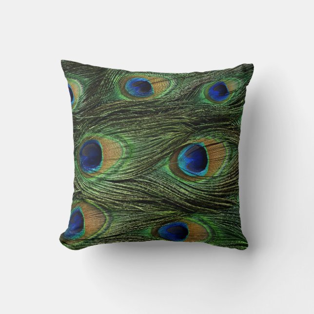 Coussin d'impression de plume de paon (Recto)