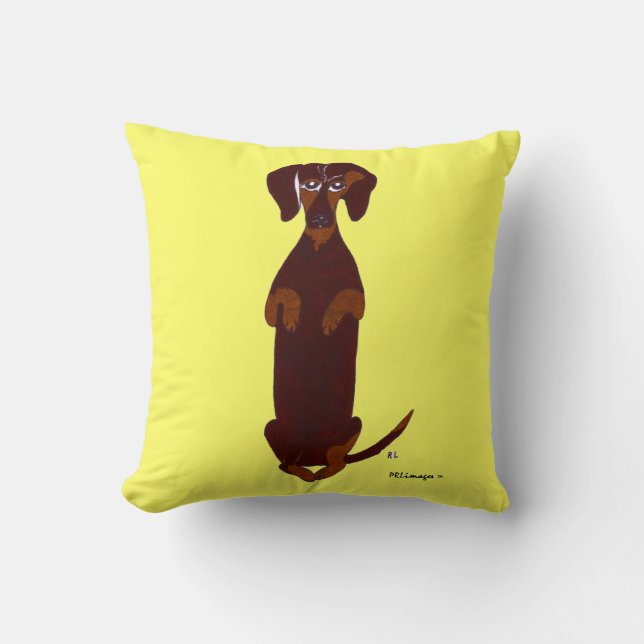Coussin d'impression de teckel (Recto)