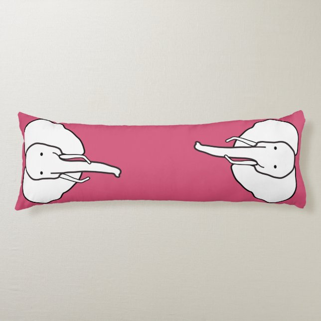 Coussin d'impression d'éléphant de bande dessinée (Devant)