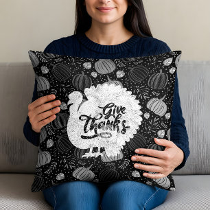 Coussin Dinde de remerciement de Thanksgiving vintage