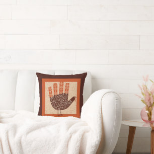 Coussin Dinde ludique de Thanksgiving SlipperyJoe's illust