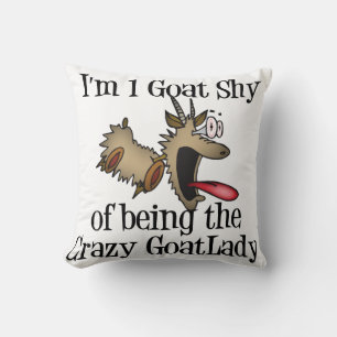 Coussin Dingue Goat Lady GetYerGoat