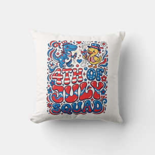 Coussin Dinosaur Kawaii Patriotique Meilleur Beau-père Jam
