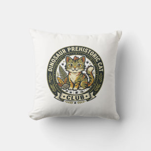 Coussin Dinosaur Préhistorique Chat Chat Graphique Tee Art