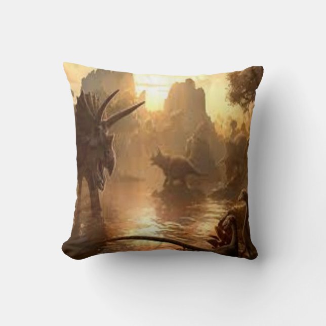 Coussin dinosaure antique (Recto)