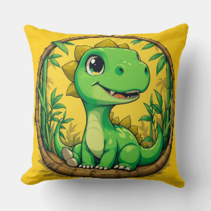 Coussin Dinosaure de dessin animé coloré