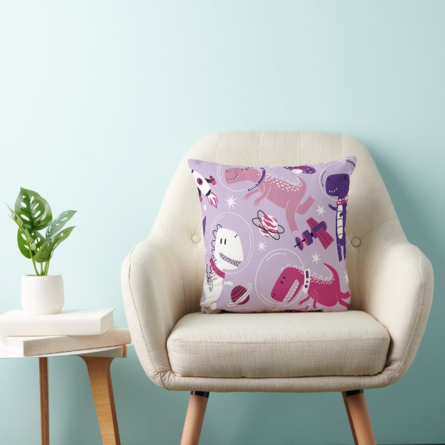 Coussin Dinosaures de l'espace, Dinosaures mignons, Étoile (Chaise)