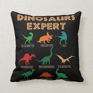 Coussin Dinosaures Expert Garçons Filles Dino T-rex Spino