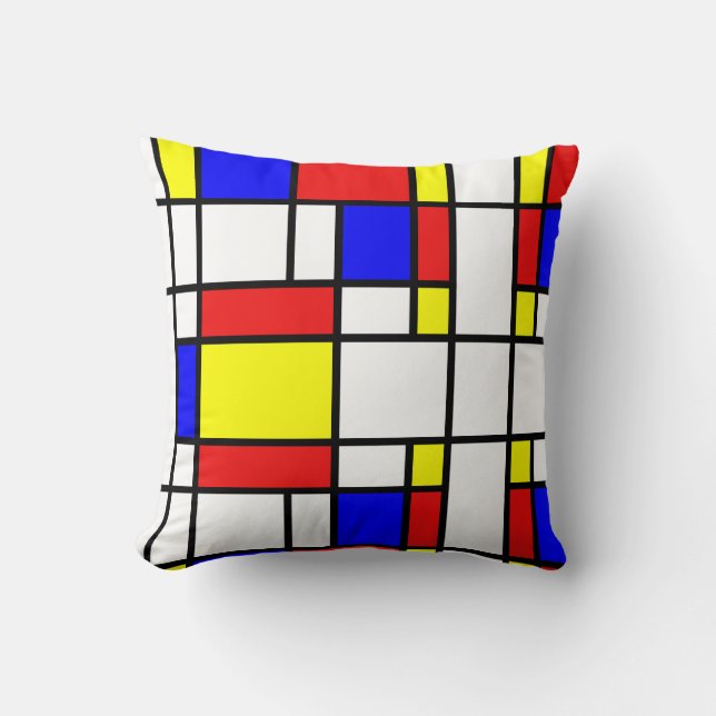 Coussin D'inspiration mondrienne (Recto)