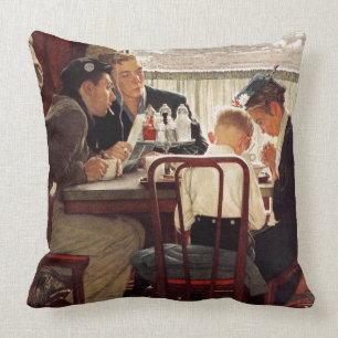 Coussin Dire grâce par Norman Rockwell