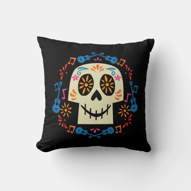 Coussin Disney Pixar Coco| Crâne de sucre gothique (Recto)