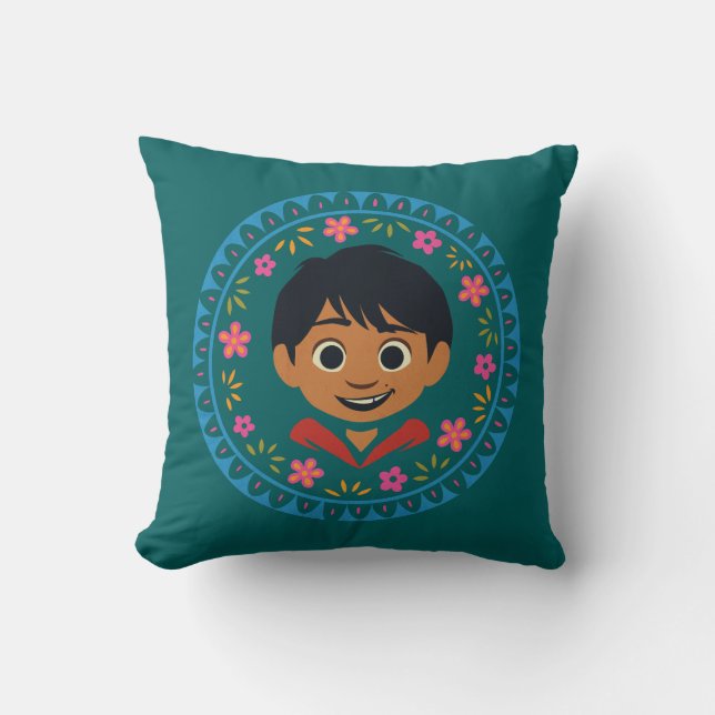 Coussin Disney Pixar Coco| Miguel| Graphique floral (Recto)