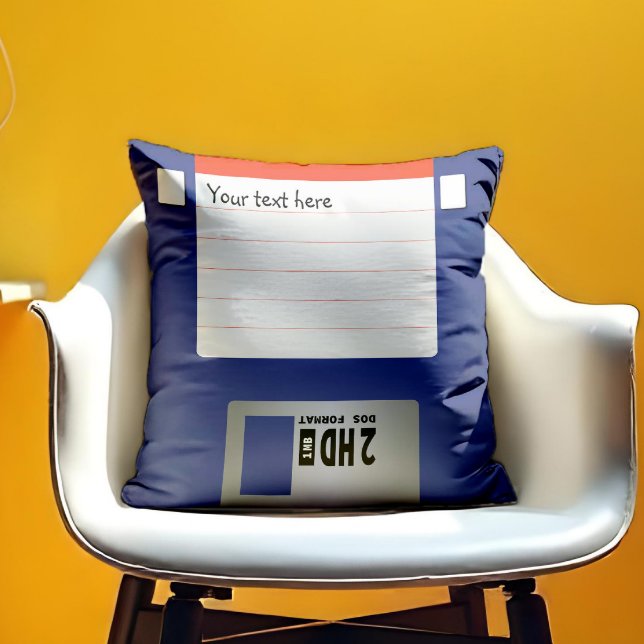 Coussin Disquette HD (Personilize the label with anything you wish. The ideal gift for anyone who loves a geek flair)