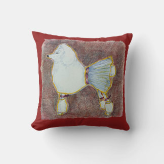 Coussin Diva Poodle Throw Pillow