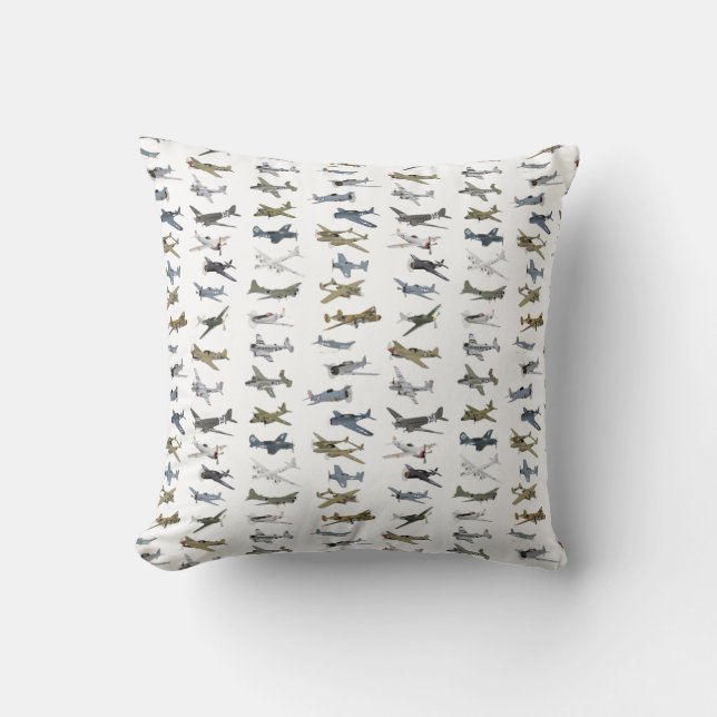 Coussin Divers avions 2ÈME GUERRE MONDIALE américains (Recto)