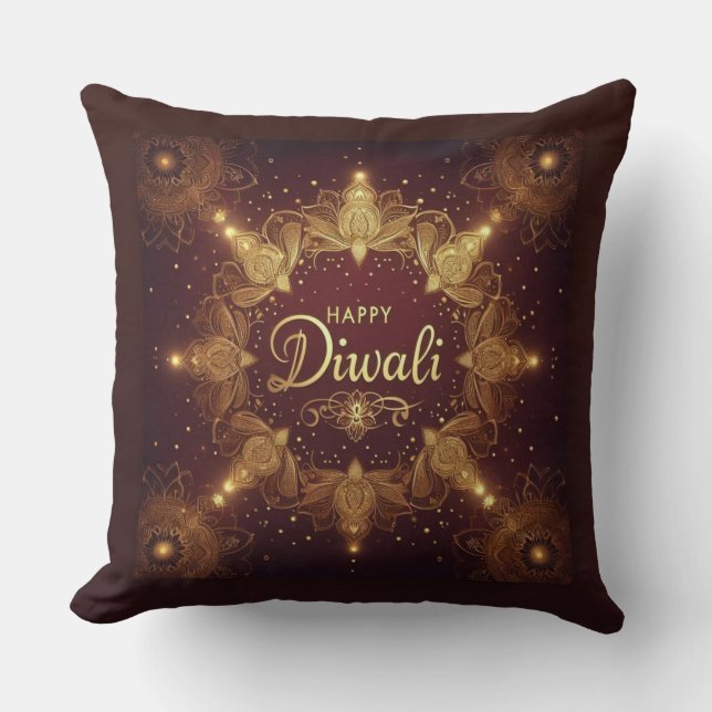 Coussin Diwali doré (Recto)