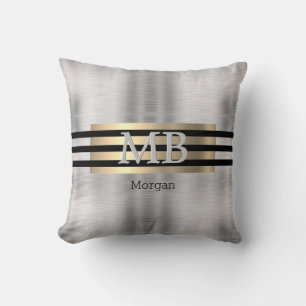 Coussin do-it-yourself Monogramme & Nom, Yel Gold brossé a