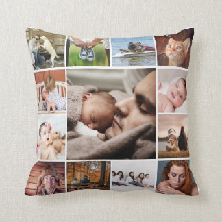 Coussin do-it-yourself notre famille | Photo collage 13 ph