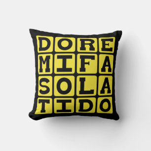 Coussin Do Ré Mi Fa Sol La Si Do, Notes de la gamme tonale