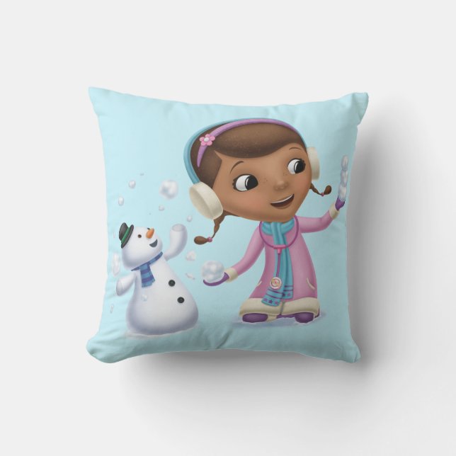 Coussin Doc McStuffins| Doc Et Plaisir Dans La Neige (Recto)