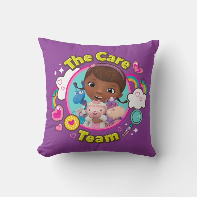 Coussin Doc McStuffins| L'équipe soignante (Recto)