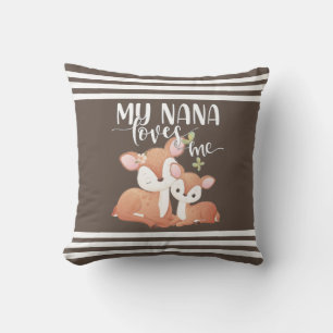 Coussin Doe et Fawn My Nana m'aime