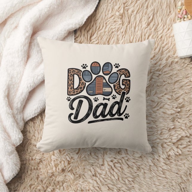 Coussin DOG Papa - Amoureux des chiens (Couverture)