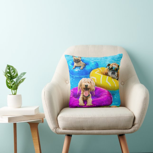 Coussin Dog Pool Party (Chaise)