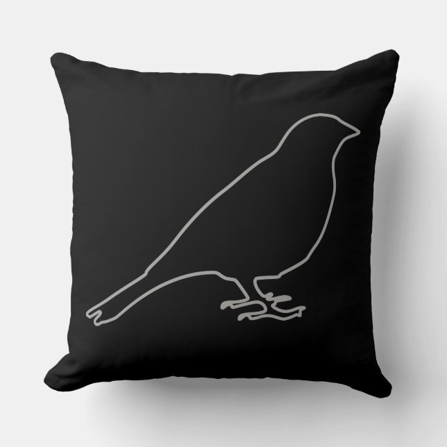 Coussin d'oiseaux noirs (Recto)
