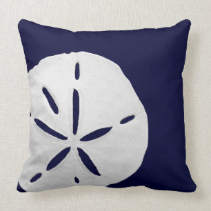 Coussin Dollar de sable blanc tropical Marine Plage bleue