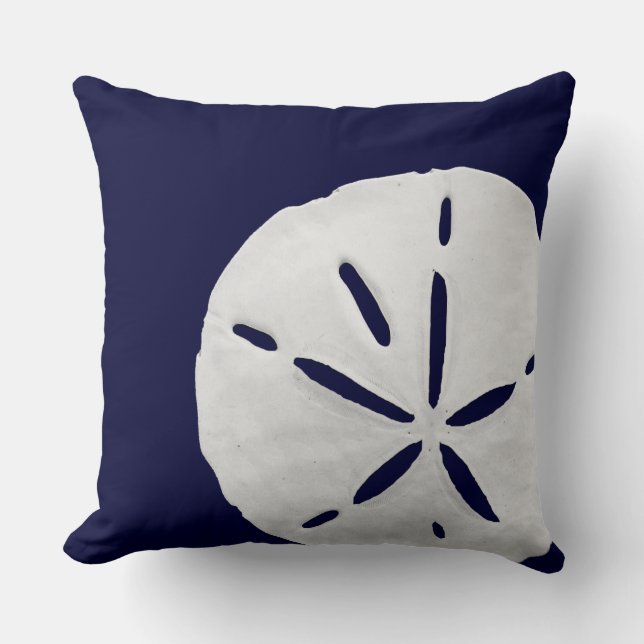 Coussin Dollar de sable blanc tropical sur la plage bleue  (Recto)
