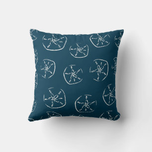 Coussin Dollar de sable Motif Dessin Océan Bleu