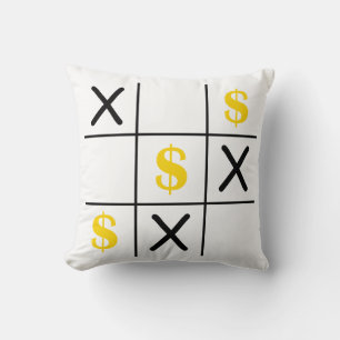 Coussin Dollar Tic Tac Toe
