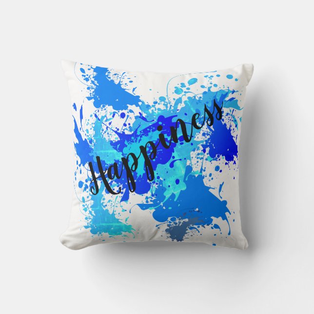 Coussin Domaine de Blue Splash dans le style minimalisme (Recto)