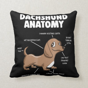 Coussin Don de chien Anatomie Dachshund Funny Weiner