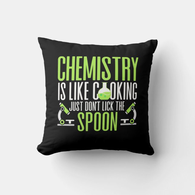 Coussin Don de scientifique | La chimie est comme la Cuisi (Recto)