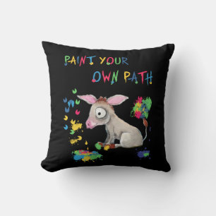 Coussin Don Donkey Lover  Peindre votre propre chemin