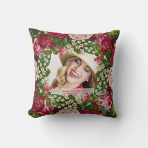 Coussin Don PHOTO Rose vintage - TOUTE OCCASION - MODIFIER