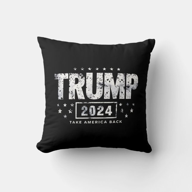 Coussin Donald Trump 2024 redonne l'élection américaine (Recto)