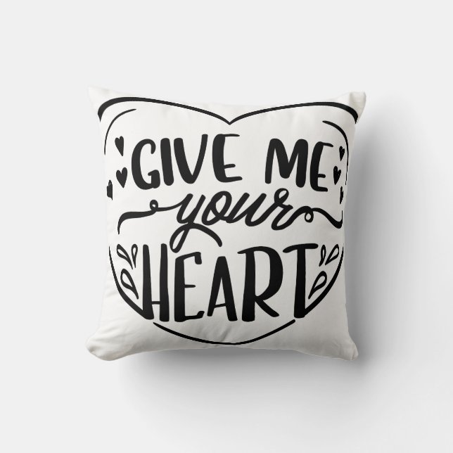 Coussin Donne-Moi Ton Coeur (Recto)