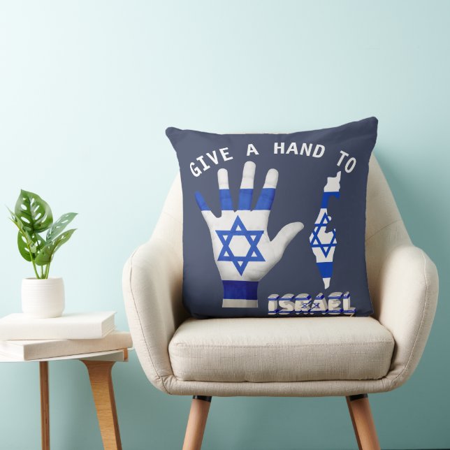 Coussin Donnez la main au patriotique israélien (Chaise)
